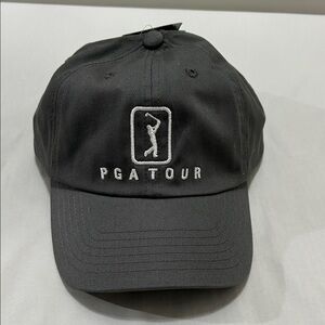 PGA Tour Gray Cap with White Embroidered Logo
